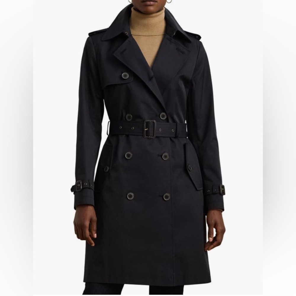 Elegant LAUREN Black Women's Trench Coat.  MAKE AN OFFER